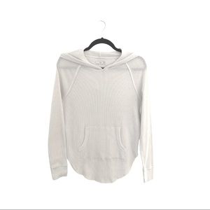 TNA Women's Nevado Thermal Waffle Hoodie in White Size XS